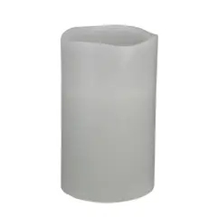 10" White Flameless LED Lighted Flickering Christmas Pillar Candle
