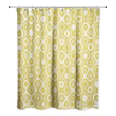 Circles Shower Curtain Yellow