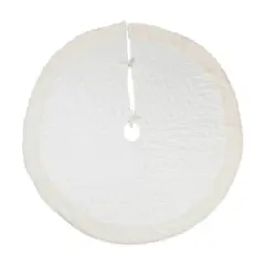 DII&reg; Cream Diamond Quilted Holiday Tree Skirt