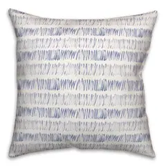 18" Hatch Marks Indoor/Outdoor Pillow Blue