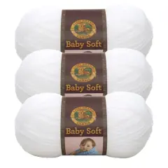 3 Pack Lion Brand&reg; Baby Soft&reg; Yarn White