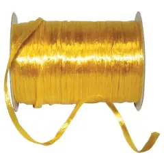 JAM Paper 1/4" Raffia Pearl Ribbon Yellow
