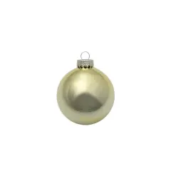 Whitehurst 8ct. 3.25" Shiny Glass Ball Ornaments Gold Shiny
