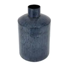 Blue Shell Contemporary Vase, 18" x 10" x 10"
