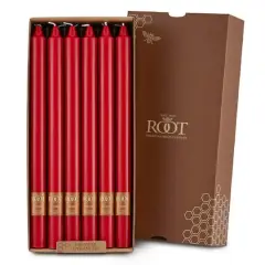 Root Candles Arista&trade; 12" Smooth Taper Candles, 12ct. Red
