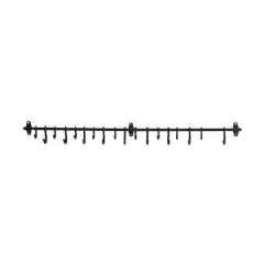 Hello Honey&reg; 4ft. Decorative Forged Metal Wall Rod with 18 Hooks