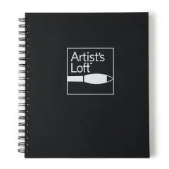 Black Hard Cover Mixed Media Pad by Artist's Loft&trade;, 8.5" x 11"