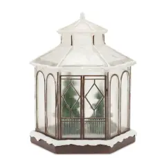 9" Winter Gazebo LED Tabletop Town D&eacute;cor
