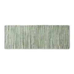DII&reg; Slim Stripe Cotton Chindi Rug, 2ft. x 6ft. Jadeite