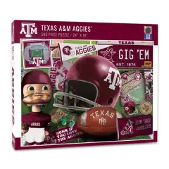 College Team Retro Series 500 Piece Puzzle Texas A&M Aggies