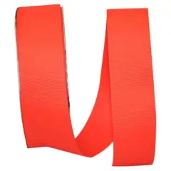 Reliant 1.5" x 50yd. Grosgrain Solid Ribbon Neon Orange