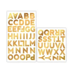 Gold Foil Block Alphabet Iron-On Transfers by Make Market&reg;