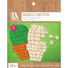 Leisure Arts&reg; Small Cactus D.I.Y. Wood Puzzle