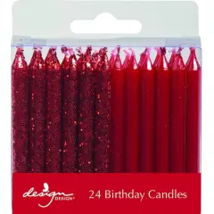 Design Design Birthday Candle Sticks Set Red