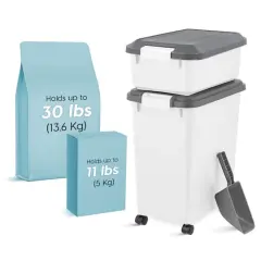 Iris&reg; 41 lbs. Airtight Pet Food Container with Scoop, Gray