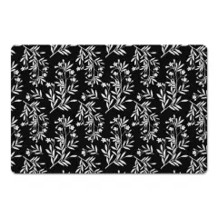 Monochromatic Floral Bunch 27" x 18" Floor Mat