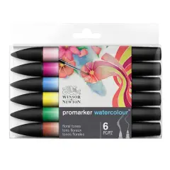 Winsor & Newton&reg; ProMarker&trade; Floral Tones 6 Watercolor Marker Set