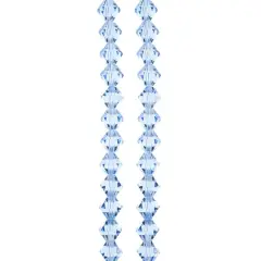 Preciosa Glass Crystal Bicone Beads, 6mm by Bead Landing&trade; Light Sapphire