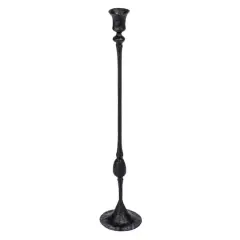 Hello Honey&reg; Black Decorative Hand-Forged Metal Taper Candle Holder
