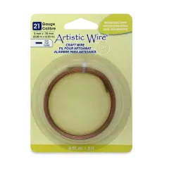 Artistic Wire&reg; 21 Gauge Flat Craft Wire Antique Brass