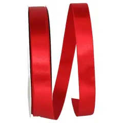 JAM Paper 7/8" x 100yd. Double Face Satin Allure Ribbon Red