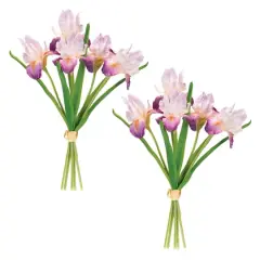 15.5" Purple Iris Floral Bundle, 2ct.