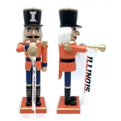 14" College Bugler Nutcracker Illinois