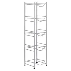 5gal. Water Jug Holder 5-Tier Storage Rack Silver