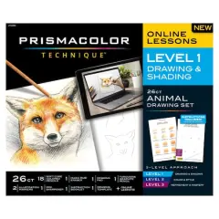 Prismacolor&reg; Technique&trade; Level 1 Drawing & Shading 26-Piece Animal Drawing Set