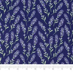 SINGER Lilac Spring on Purple Cotton Fabric