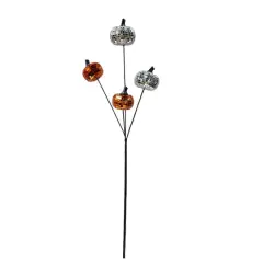28" Disco Pumpkin Stem by Ashland&reg; Orange/Silver