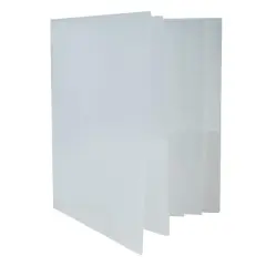 JAM Paper Clear Heavy Duty Plastic 10-Pocket Folder, 3ct.
