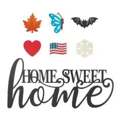 Glitzhome&reg; 24" Metal Home Sweet Home Wall D&eacute;cor with Changeable Shapes