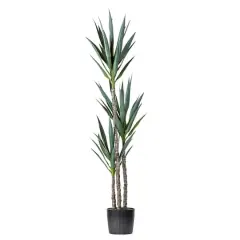 5ft. Potted Artificial Green Yucca Tree