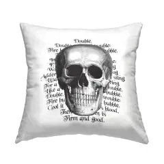 Stupell Industries Halloween Witch Spell Skull Phrase Throw Pillow