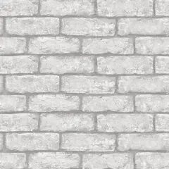 InHome Cambridge Brick Gray Peel & Stick Wallpaper