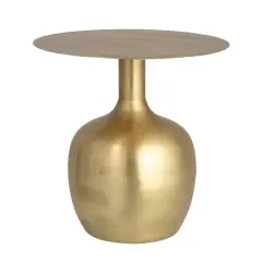 Hello Honey&reg; Gold Elegant Metal Round Side Table
