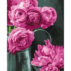 16" x 20" Peonies Paint-by-Number Kit with Wood Display Hanger by Artist's Loft&reg;