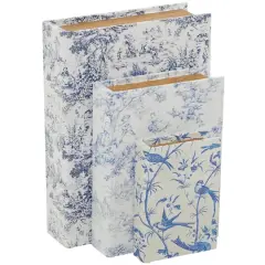 Nature & Foliage Canvas Faux Book Box Set