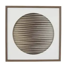 Brown Wood Contemporary Shadow Box, 24" x 2" x 24"