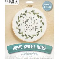 Leisure Arts&reg; 6" Home Sweet Home Embroidery Kit