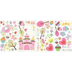 RoomMates Happi Cupcake Land Peel & Stick Wall Decals