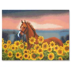 Sunflower Horse Diamond Art Kit by Make Market&reg;
