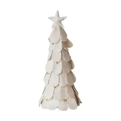 Hello Honey&reg; 18" Handmade Wool Felt Christmas Tree with Star & Gold Jingle Bells
