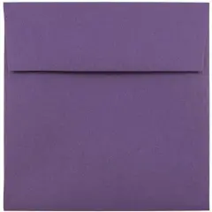 JAM Paper 5.5" x 5.5" Square Premium Invitation Envelopes, 25ct. Dark Purple