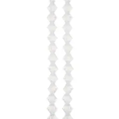 Preciosa Glass Crystal Bicone Beads, 6mm by Bead Landing&trade; White Opal