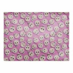 Pinky Skull Pattern Poly Twill Placemat