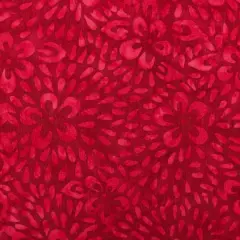 Feldman Batik Crimson Tonal Stamp Geo Cotton Fabric