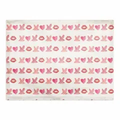 Lipstick XO Pattern 14" x 18" Cotton Twill Placemat