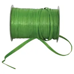 JAM Paper 1/4" Matte Raffia Ribbon, 100yd. Apple Green